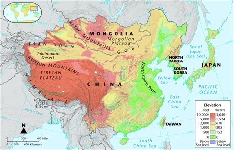 Ancient China Physical Maps