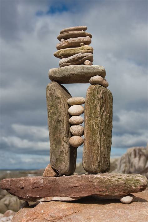 Constriction Balance Rock Sculpture Land Art Stone Art