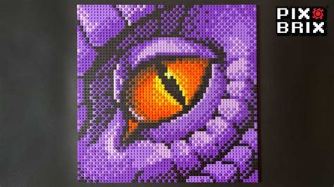 Dragon Eye Pixel Art Pix Brix Instructions Youtube