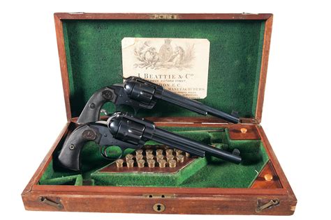 Cased Pair Of Consecutively Serial Numbered Colt Bisley Flattop Rock