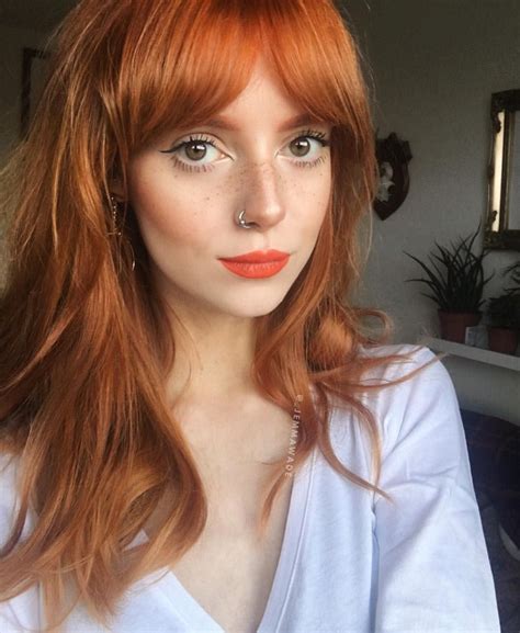 Ginger Hair Color Red Hair Color Hairstyles With Bangs Pretty