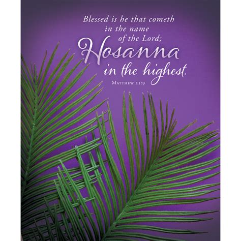 Church Bulletin 14 Palm Sunday Hosanna In The Highest Matt 21
