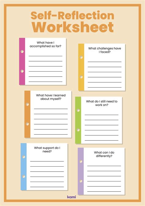 Self Reflection Worksheet Notes For Teachers Perfect For Grades