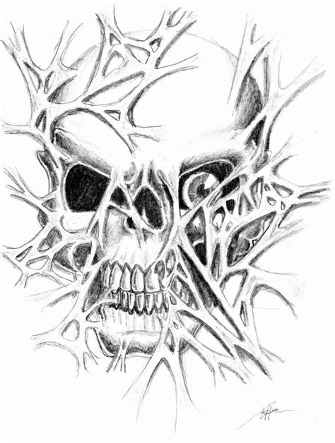 Skull Ripping Through Flesh By Brandonhenning On Deviantart Skull Art Tattoo Evil Skull