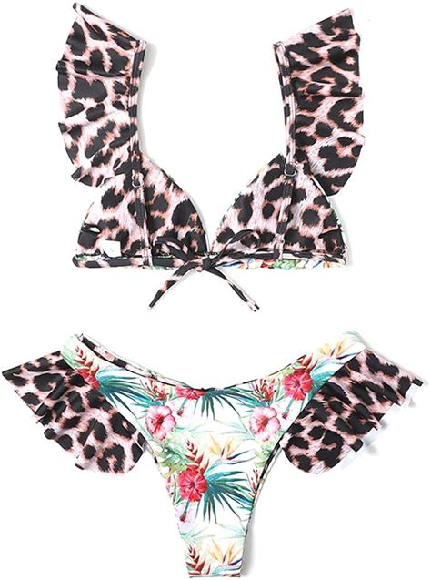 Amazon Com Bikini High Waist Flashing Sexy Swimsuit Split Swimsuit My Xxx Hot Girl
