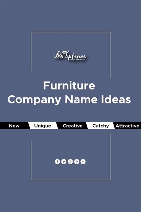 If you are entering the highly competitive furniture industry, you will need a captivating and the most unique brand identity for your company. Furniture Company name Ideas | Shop name ideas, Furniture ...