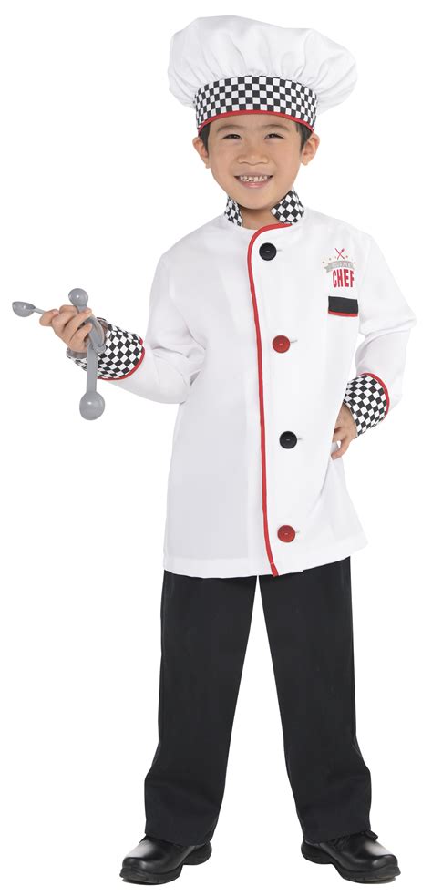 Master Chef Kit Kids Fancy Dress Roleplay Cook Uniform Boys Girls