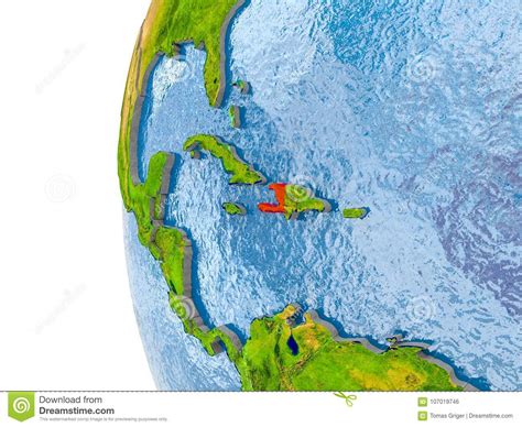 Geographic information system geography globe globe icon globo haiti magenta map map projection meridian miscellaneous purple scale violet world map. Map Of Haiti On Model Of Globe Stock Illustration ...