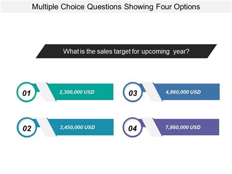 Multiple Choice Questions Showing Four Options Powerpoint