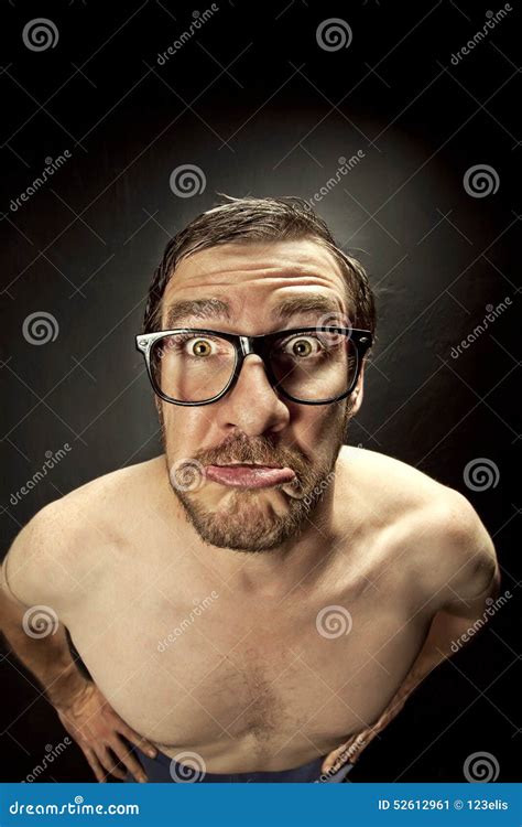 Crazy Man Stock Image Image Of Amazed Face Looking 52612961