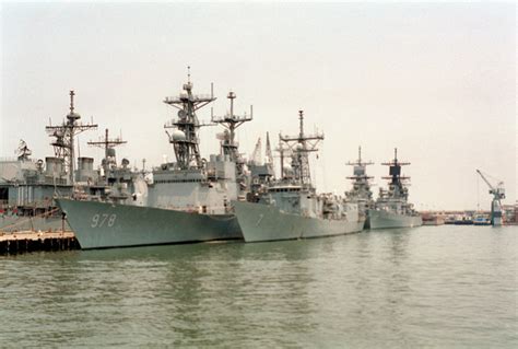 A Port Bow View Of The Destroyer Uss Stump Dd 978 And The Guided
