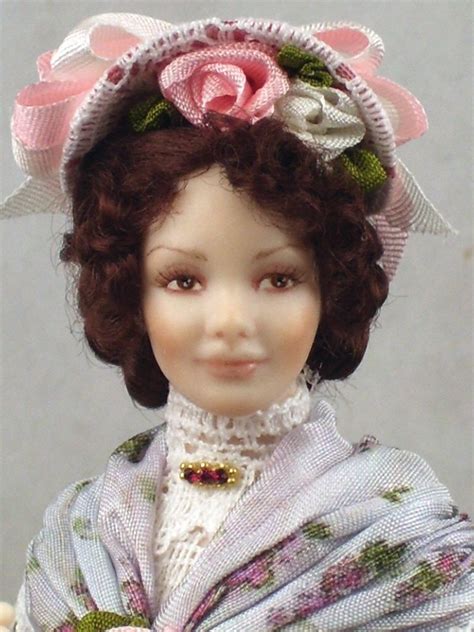 Terri Davis Porcelain Woman Berta Victorian Dolls Miniature