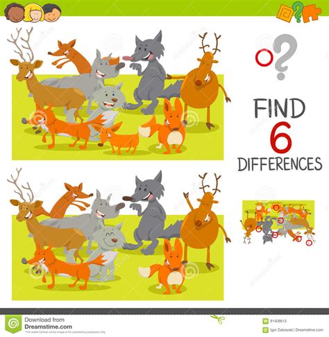 Spot The Differences Game Stock Vector Illustration Of