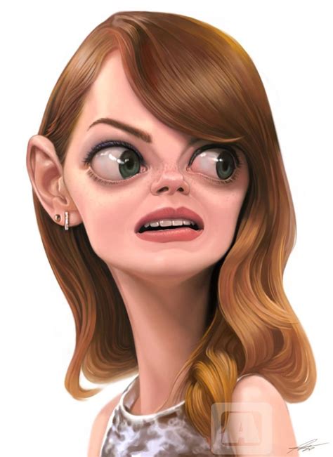 Emma Stone Caricature By Tallinna Teataja Funny Caricatures Celebrity