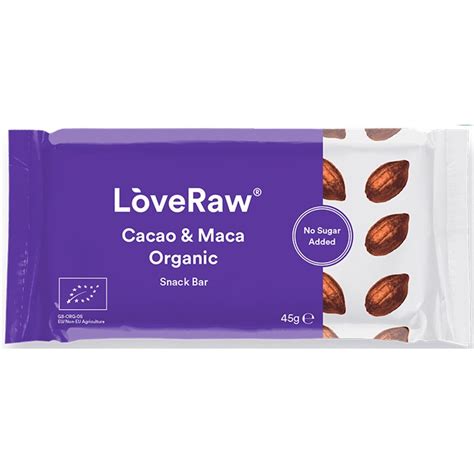 Love Raw Cacao And Maca Superfood Energy Bar 48g Love Raw