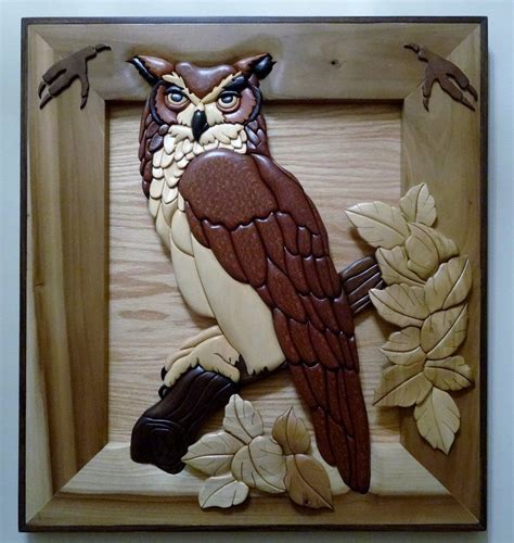 Owl Intarsia By Lobudugas On Deviantart Intarsia Wood Patterns Wood