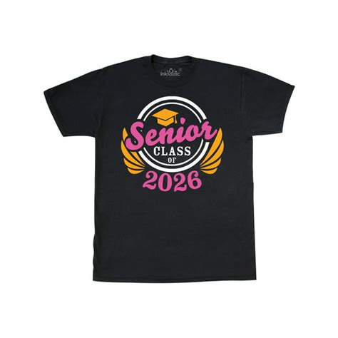 Inktastic Senior Class Of 2026 In Gold And Pink With Graduation Cap T