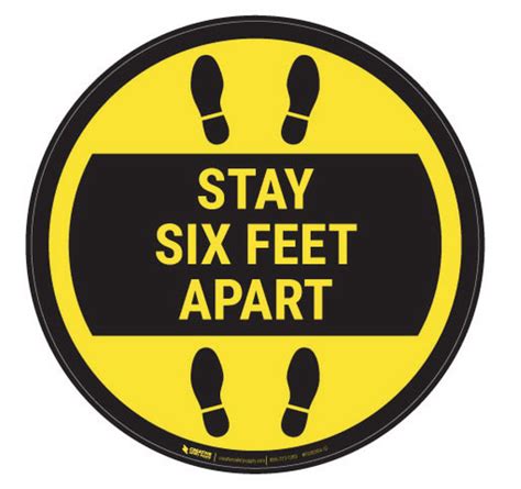 Floor Decal Stay Six Feet Apart Inclusion Solutions