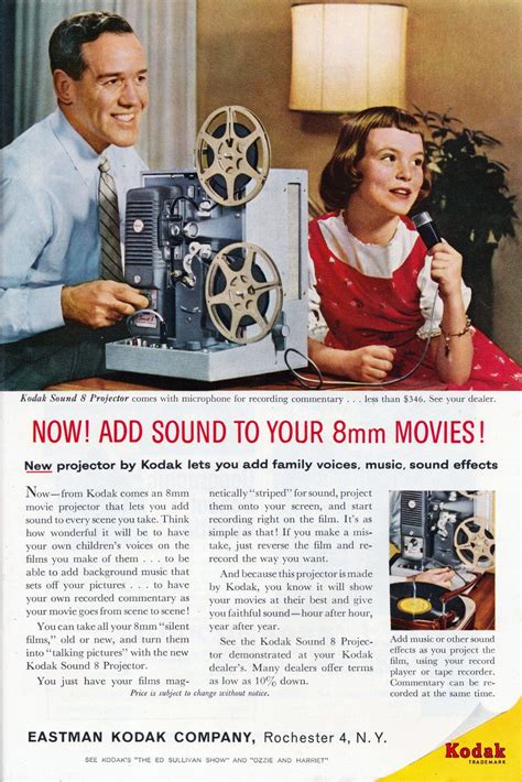 Kodak 8mm Projector Kodak Vintage Advertisements Vintage Ads