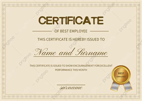 The Best Employee Certificate Template Of The Month Template Download