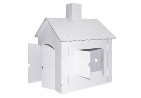 Spielhaus XL aus Karton | Cardboard playhouse, Cardboard box houses, Diy cardboard