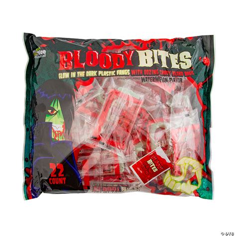 Zombee Bloody Bites Oozing Candy Bags With Glow In The Dark Fangs 22