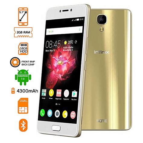 Buy Infinix X572 Note 4 Dual Sim 16gb Hdd 2gb Ram Gold Online