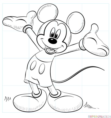 Cómo Dibujar A Mickey Mouse Tutorial De Dibujo Paso A Paso