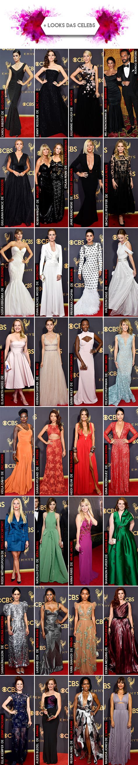 Emmy 2017 Os Looks Que Se Destacaram No Red Carpet E Mais Garotas