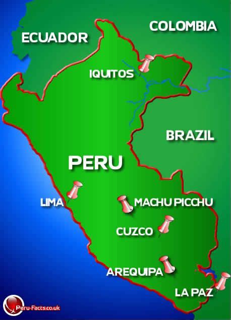 Map is showing the south american country bordering the caribbean sea to the north countries with international borders to colombia are brazil, ecuador, panama, peru, and. Peru-Map | Machu picchu, Iquitos, Perú