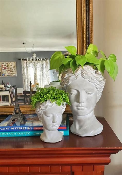 Greek Goddess Head Planter Versatile Art Deco Vase Ancient Etsy