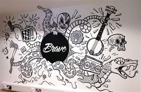 Doodle Art Wall Painting