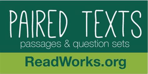 Download assessment answer key (pdf) to view and print this â€¦. Introducing Paired Texts & Question Sets | ReadWorks.org | The Solution to Reading Comprehension ...