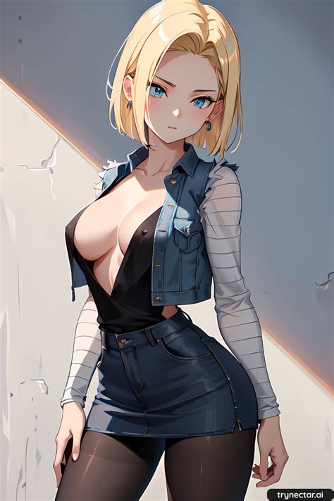 Hentai Busty Ai Ai Generated Android Breasts Cleavage Dragon Ball