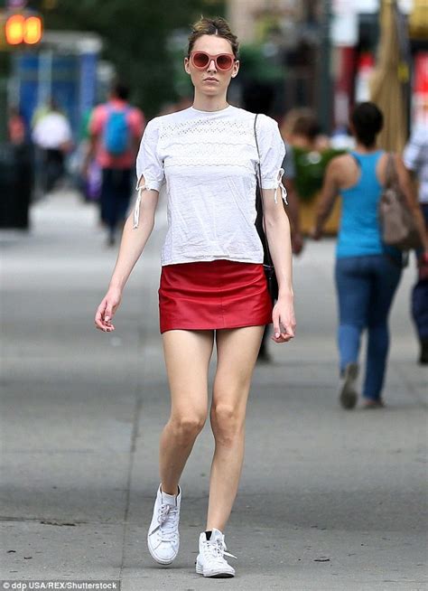 Transgender Model Andreja Pejic Showcases Legs As She Struts Down New York Daily Mail Online