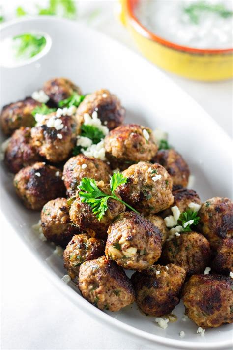 Greek Meatballs Recipe Greek Meatballs Appetizer Dishes Food Recipes