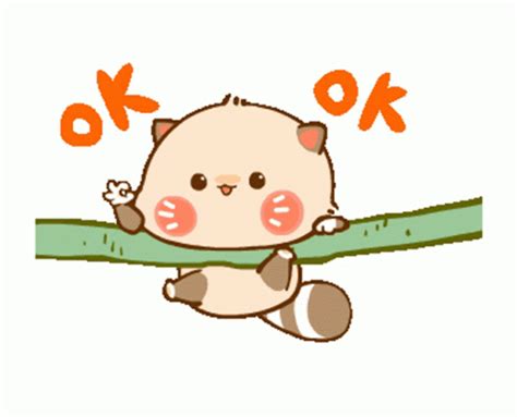 Ok Meme Hanging Raccoon Cute Sticker 