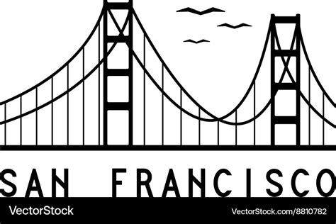 Golden Gate Bridge Of San Francisco Royalty Free Vector