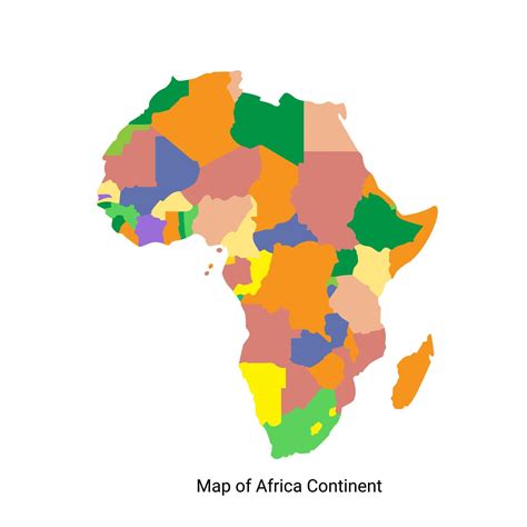 Mapa Colorido Da África Mapa Político Das Regiões Da África Com Países Individuais Desenho Do
