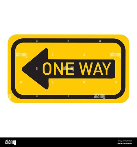 One Way Sign Stock Vector Image And Art Alamy