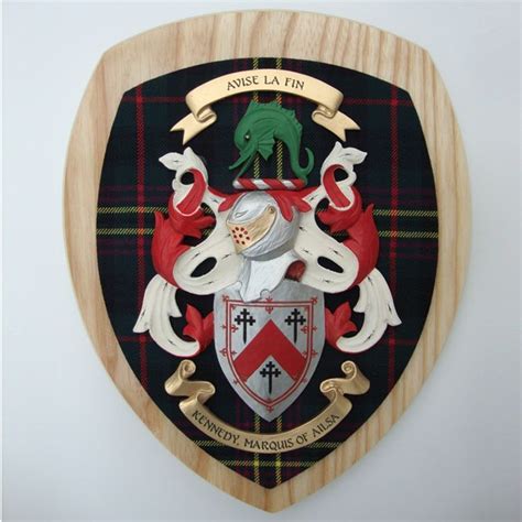 Kennedy Coat Of Arms Plaque By Scottish Ts Coat Of