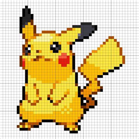 25 Pikachu Pixel Art Pokemon Pixel Art Pixel Art Pikachu