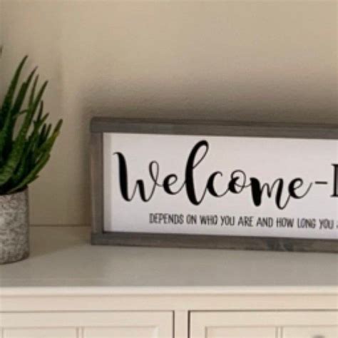 Welcome Ish Sign Entryway Decor Funny Sign Wood Framed Etsy
