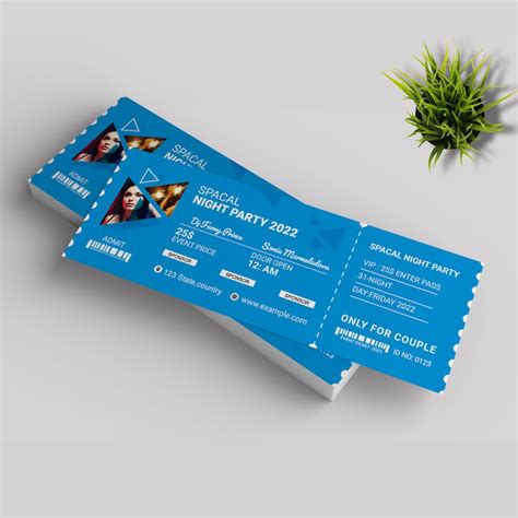 Event Ticket Template Design Etsy