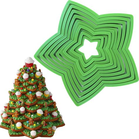 Christmas Star Cookie Tree Cutter Set 10pcs Star Cookie Cutters Xmas