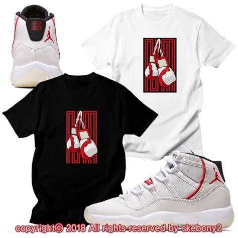 Custom T Shirt Matching Style Of Air Jordan 11 Platinum Tint Jd 11 4 2