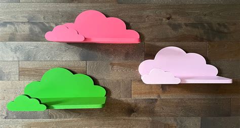 Set Of Cloud Shelves For Nursery Room Kids Room Cloud Etsy Canada