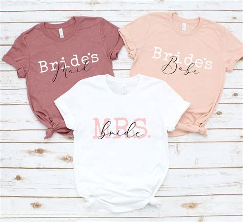 Pretty diy bridesmaid robes are a perfect gift and a great thing for everyone to wear as they get ready on the big day. Bachelorette Shirts Bride Babe Bridesmaid Shirt Bachelorette | Etsy in 2020 | Bridesmaid shirts ...