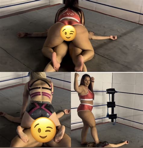 Nadia Sapphire Barefoot Female Wrestling With Victory Poses Spread Eagle Pins