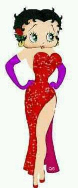 Red Dress Purple Gloves The Real Betty Boop Betty Boop Betty Boop